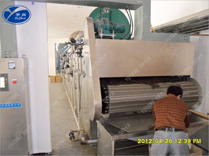 Belt dryer for garlic flakes, peppers and vegetables